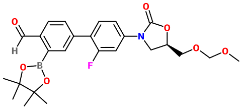 (image for) MC003417 2'-Fluoro-4'-[(5R)-5-[(methoxymethoxy)methyl]-2-oxo-1,3-oxazolidin-3-yl]-3-(4,4,5,5-tetramethyl-1,3,2-dioxaborolan-2-yl)-[1,1'-biphenyl]-4-carbaldehyde